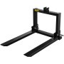 VEVOR 3 Point Hitch Pallet Fork 2000lbs, Fork Attachment for Category 1 Tractor, 25.5'x22'x41', Steel Tractor Heavy Equipment Attachment, for Tractor, Skid Steer Loader