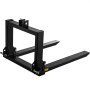VEVOR 3 point hitch pallet fork with durable, black steel construction and adjustable tines.