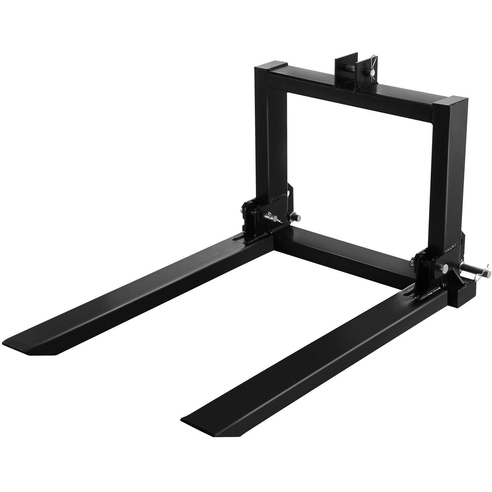 VEVOR 3 Point Hitch Pallet Fork 907.2 kg, Fork Attachment for Category 1 Tractor, 64.8x55.9x104.1 cm, Steel Tractor Heavy Equipment Attachment, for Tractor, Skid Steer Loader