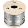 VEVOR Cable Railing 328FT Stainless Steel Wire Rope 1/8 Inch Stainless Stranded Wire 1x19 Wire Rope T316 (328FT)