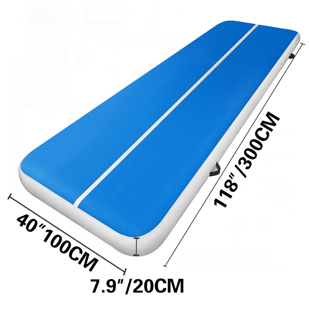 3 x10Ft  Air Track Floor Home Gymnastics Tumbling Mat Inflatable Air Tumbling Track GYM