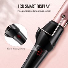 VEVOR 1-Inch Curling Iron Ceramic Hair Curling Wand for All Hair Types Rose Gold