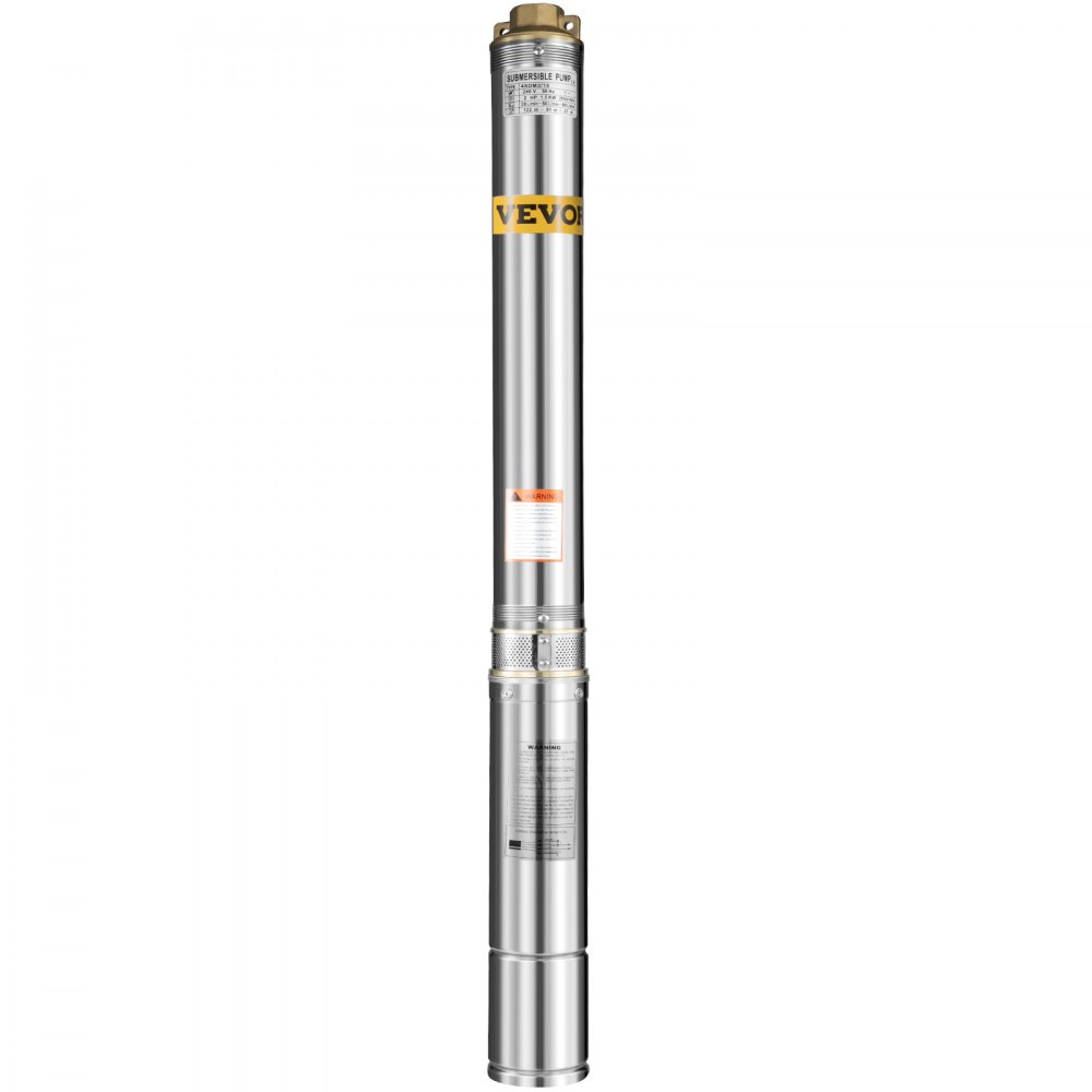 VEVOR Deep Well Pump 423ft 2HP 100L/MIN Stainless Steel Underwater Bore Submersible Pump 220V Deep Well Water Pump with Control Box