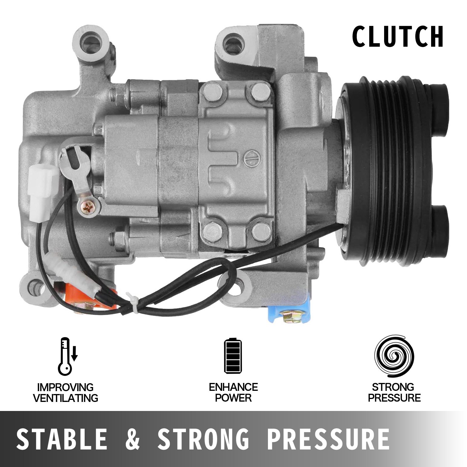 VEVOR CC4361450E A/C Compressor for 2004-2009 2010 for Mazda 3, 3 Sport & Mazda 5 2.0L 2.3L
