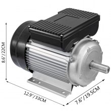 VEVOR 2.2KW/3HP Air Compressor with 2 Poles, 240V Electric Motor Compressors 50HZ 2900U/min 90L with single-phase electric motors