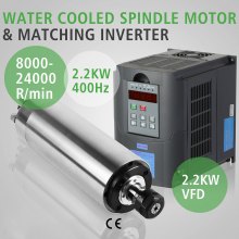 Vevor Updated 2.2KW Water-cooling Spindle Motor And Matching Inverter 2.2KW VFD