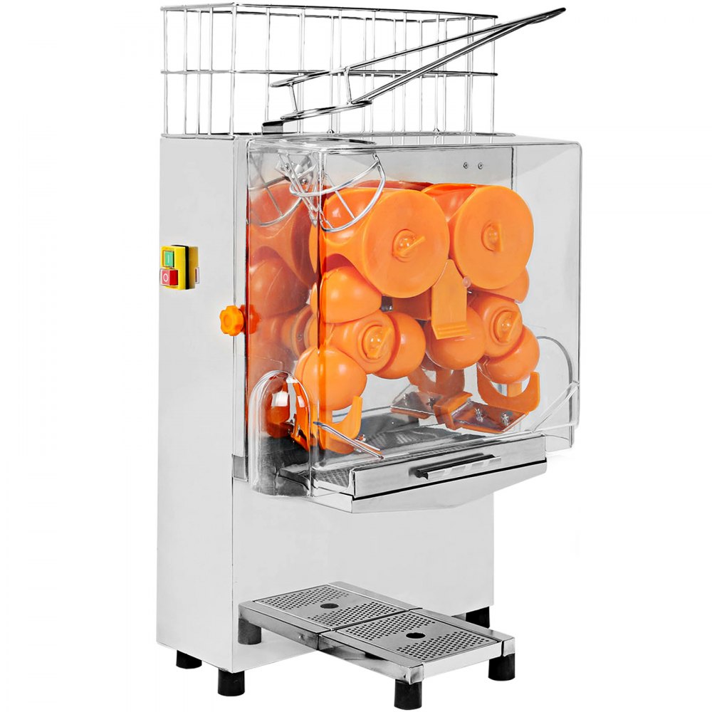VEVOR Electric Orange Juicer Commercial Squeezer Machine Lemon Automatic Auto Feed, 110V, 304 Stainless Steel