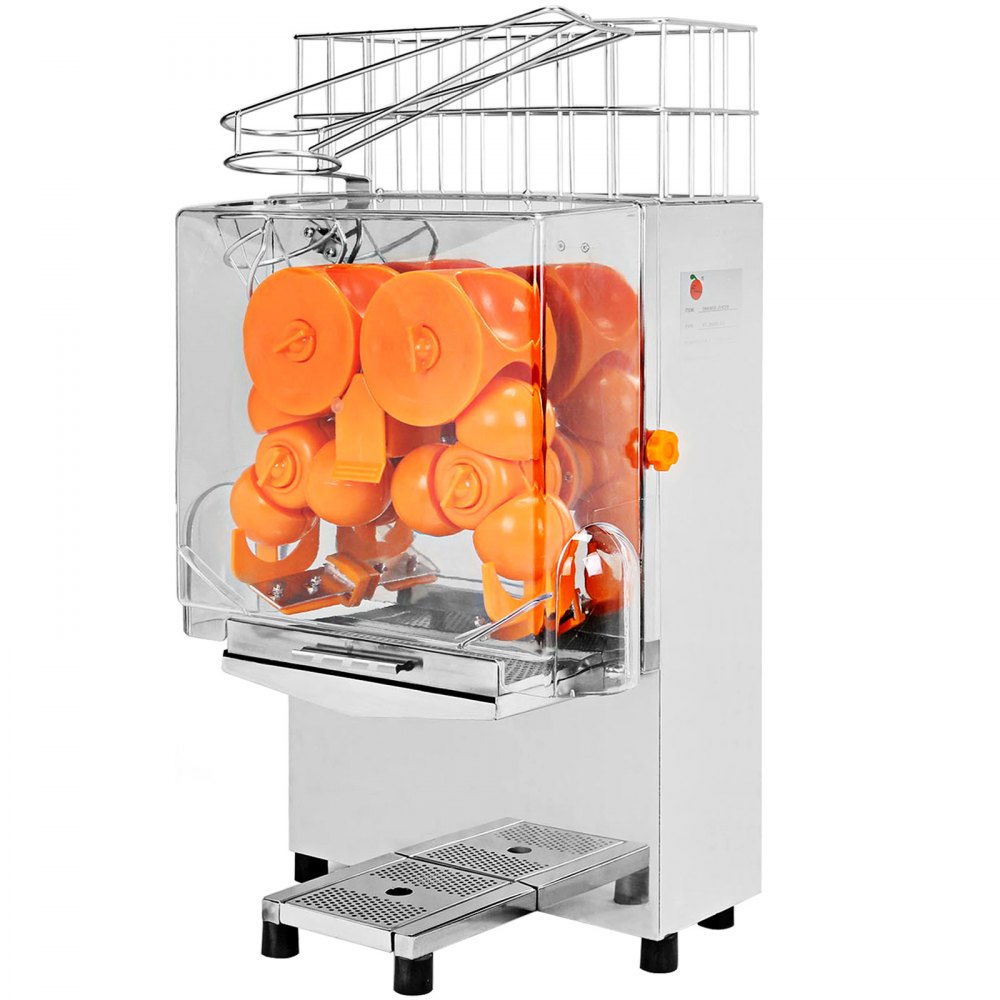 VEVOR Electric Orange Juicer Commercial Squeezer Machine Lemon Automatic Auto Feed, 110V, 304 Stainless Steel