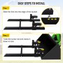 VEVOR Pallet Forks 900 kg Capacity Tractor Forks with Adjustable Stabilizer Bar