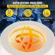 VEVOR Heating Mantle 2000ml Electric Magnetic Stirring Heating Mantle 600W Digital Magnetic Stirrer Mantle, Max Temp 450 ° C Digital Magnetic Heating Mantle Kit 2000ml