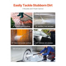 Electric Pressure Washer Max 4200 PSI 2.8 GPM with Nozzles & Foam Cannon