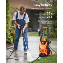 Electric Pressure Washer Max 4500 PSI 3.2 GPM With Pressure Adjustment