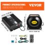 VEVOR 200W 18 Sound Loud Car and Truck Warning Alarm Police Siren Horn 18 Tones Fire Ambulance Emergency Electronic Siren Horn Kit PA MIC System