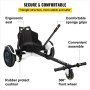 VEVOR hoverboard go-kart attachment with ergonomic seat, sponge grips, and 360° front wheel.