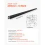 VEVOR 10PCS 78.7in (2000mm) T Slot 2020 Aluminum Extrusion Profile, European Standard Anodized Linear Rail, High-Strength Extruded Aluminum Rail for 3D Printer, CNC Machine DIY, Laser Engraving, Black