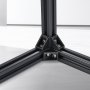 VEVOR - 10 perfiles de extrusión de aluminio 2020 con ranura en T de 2000 mm (78,7 pulgadas), riel lineal anodizado de alta resistencia para impresora 3D, máquina CNC DIY, grabado láser, color negro
