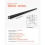 VEVOR 10PCS 39.4in (1000mm) T Slot 2020 Aluminum Extrusion Profile, European Standard Anodized Linear Rail, High-Strength Extruded Aluminum Rail for 3D Printer, CNC Machine DIY, Laser Engraving, Black