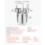 VEVOR Alcohol Still, 8 GAL/ 30L Alcohol Distiller with Thumper Keg, Dual-scale Thermometer, and Water Pump, Home Brewing Kit for DIY Whiskey Wine Brandy