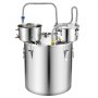 VEVOR Alcohol Still, 13.2 GAL/ 50L Alcohol Distiller with 10 x 16oz Glass Jars, Thumper Keg, Dual-scale Thermometer, and Water Pump, Home Brewing Kit for DIY Whiskey Wine Brandy