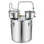 VEVOR Alcohol Still, 13.2 GAL/ 50L Alcohol Distiller with 10 x 16oz Glass Jars, Thumper Keg, Dual-scale Thermometer, and Water Pump, Home Brewing Kit for DIY Whiskey Wine Brandy