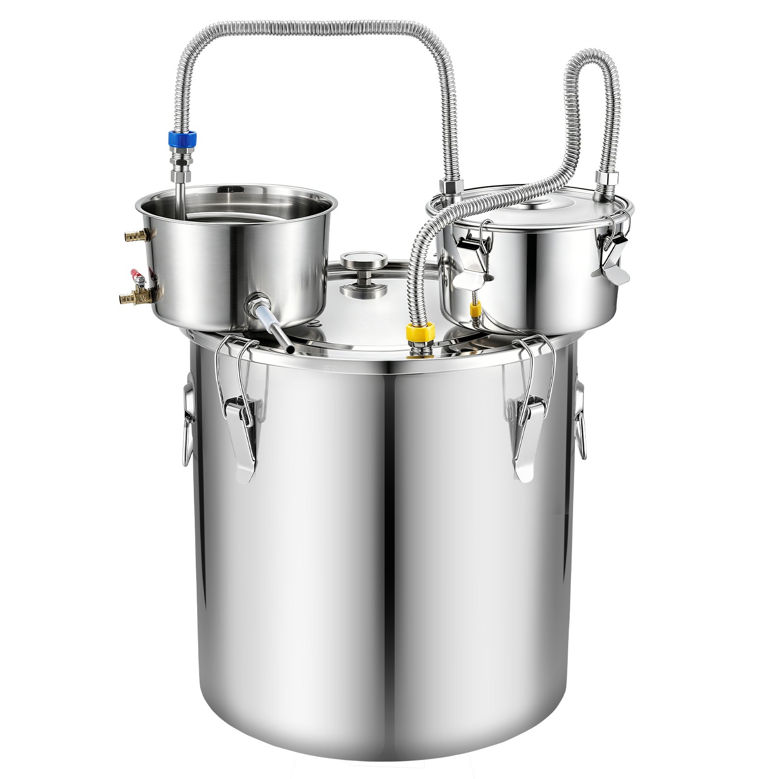 VEVOR Alcohol Still, 13.2 GAL/ 50L Alcohol Distiller with Thumper Keg, Dual-scale Thermometer, and Water Pump, Home Brewing Kit for DIY Whiskey Wine Brandy