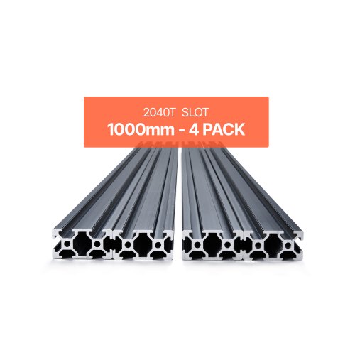 VEVOR 4PCS 39.4 in (1000 mm) T Slot 2040 Aluminum Extrusion Anodized Linear Rail