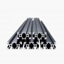 VEVOR 5PCS 78.7 in (2000mm) T Slot 2040 Aluminum Extrusion Profile, European Standard Anodized Linear Rail, High-Strength Extruded Aluminum Rail for 3D Printer, CNC Machine DIY, Laser Engraving, Black