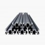 VEVOR 5PCS 39.4 in (1000mm) T Slot 2040 Aluminum Extrusion Profile, European Standard Anodized Linear Rail, High-Strength Extruded Aluminum Rail for 3D Printer, CNC Machine DIY, Laser Engraving, Black