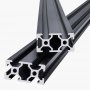 VEVOR 5PCS 47.2 in (1200mm) T Slot 2040 Aluminum Extrusion Profile, European Standard Anodized Linear Rail, High-Strength Extruded Aluminum Rail for 3D Printer, CNC Machine DIY, Laser Engraving, Black