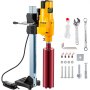 VEVOR 8 Inch Diamond Core Drilling Machine 3980W 750r/min Diamond Core Drill Rig with Stand and Tools Wet Dry Core Drill Rig for Diamond Concrete Drilling Boring (205MM)