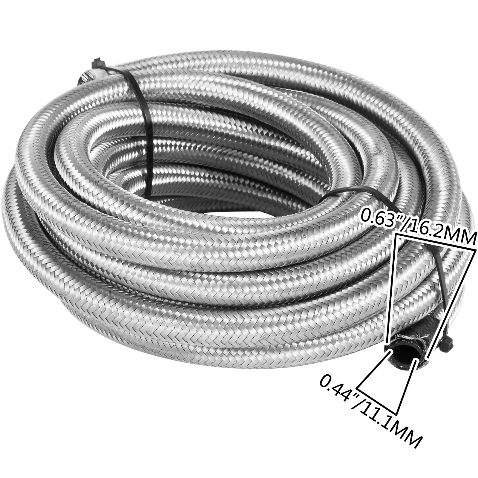 High Quality AN8 Stainless Steel PTFE Fuel Line 20FT Fitting Hose End Kit