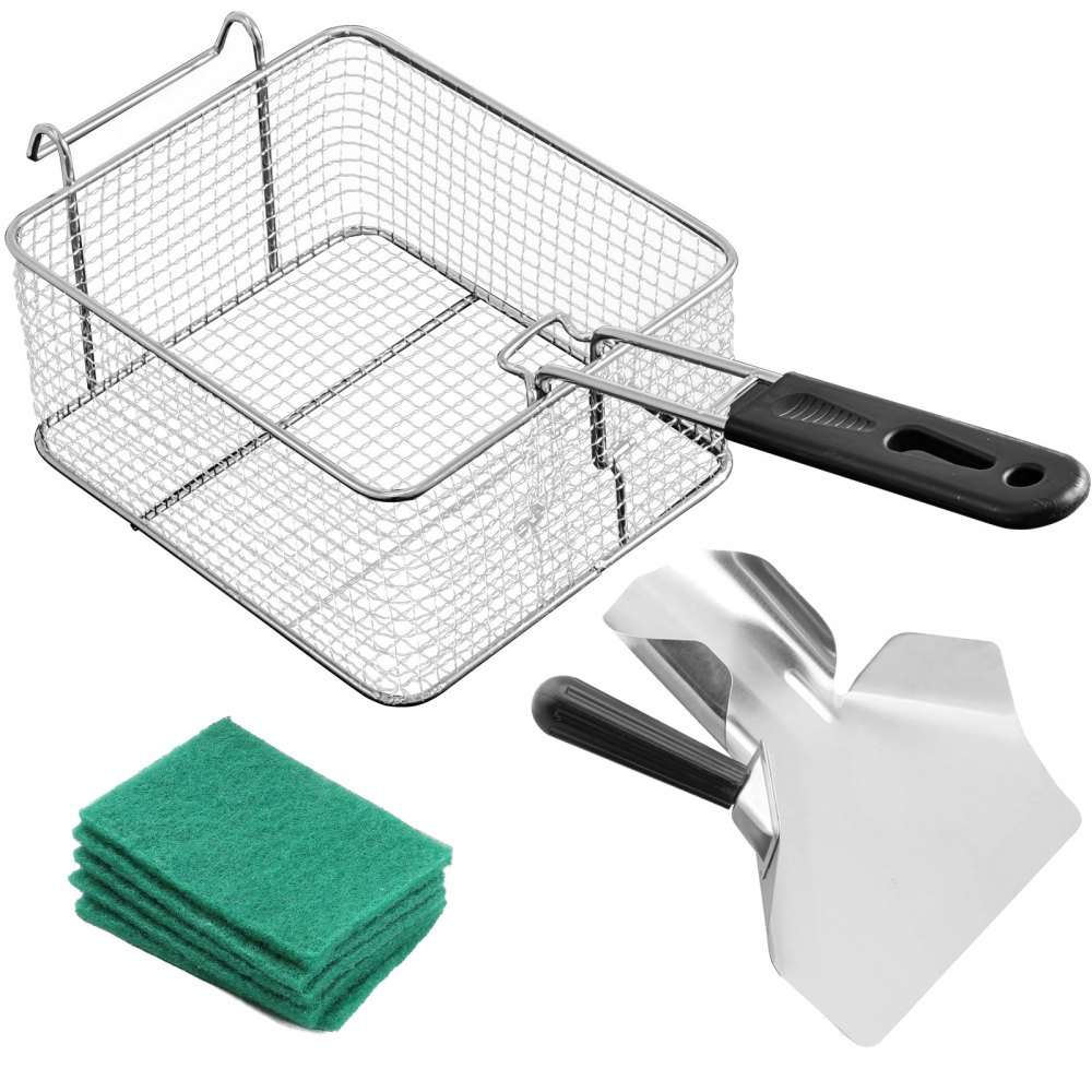 5000W 20L Electric Commercial Deep Fryer Twin Basket Steel Benchtop