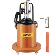 VEVOR-Juego de bomba de grasa portátil de 20L, bomba de grasa eléctrica de 5 galones accionada por aire con manguera hidráulica de alta presión de 20 pies