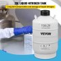 VEVOR 20L Liquid Nitrogen Container Cryogenic Container LN2 Tank Dewar with Straps 6pcs Canisters for Lab