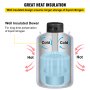 VEVOR 20L Liquid Nitrogen Container Cryogenic Container LN2 Tank Dewar with Straps 6pcs Canisters for Lab