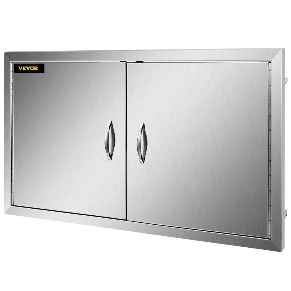 VEVOR 53.7x106.5cm Outdoor BBQ Island Kitchen Stainless Steel Double Access Door