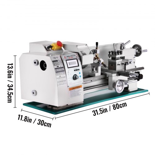 VEVOR Metal Lathe 8x16 Inch 750W Infinitely Variable Speed for Metal Turning