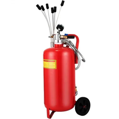 VEVOR 22.7L Oil Extractor, Portable Air Pneumatic Waste Oil Garage Extractor Drain Draine Tank