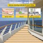 VEVOR EVA Foam Faux Teak Boat Decking Sheet 90.5 X 35.4 Inch 5MM Thick Boat Flooring Decking Non-Skid Self-Adhesive for Marine Yacht RV Swimming Pool Garden (Golden+Black Seam)