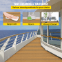 VEVOR 240x120cm Marine Flooring Faux Teak EVA Foam Boat Yacht Decking Sheet Pad