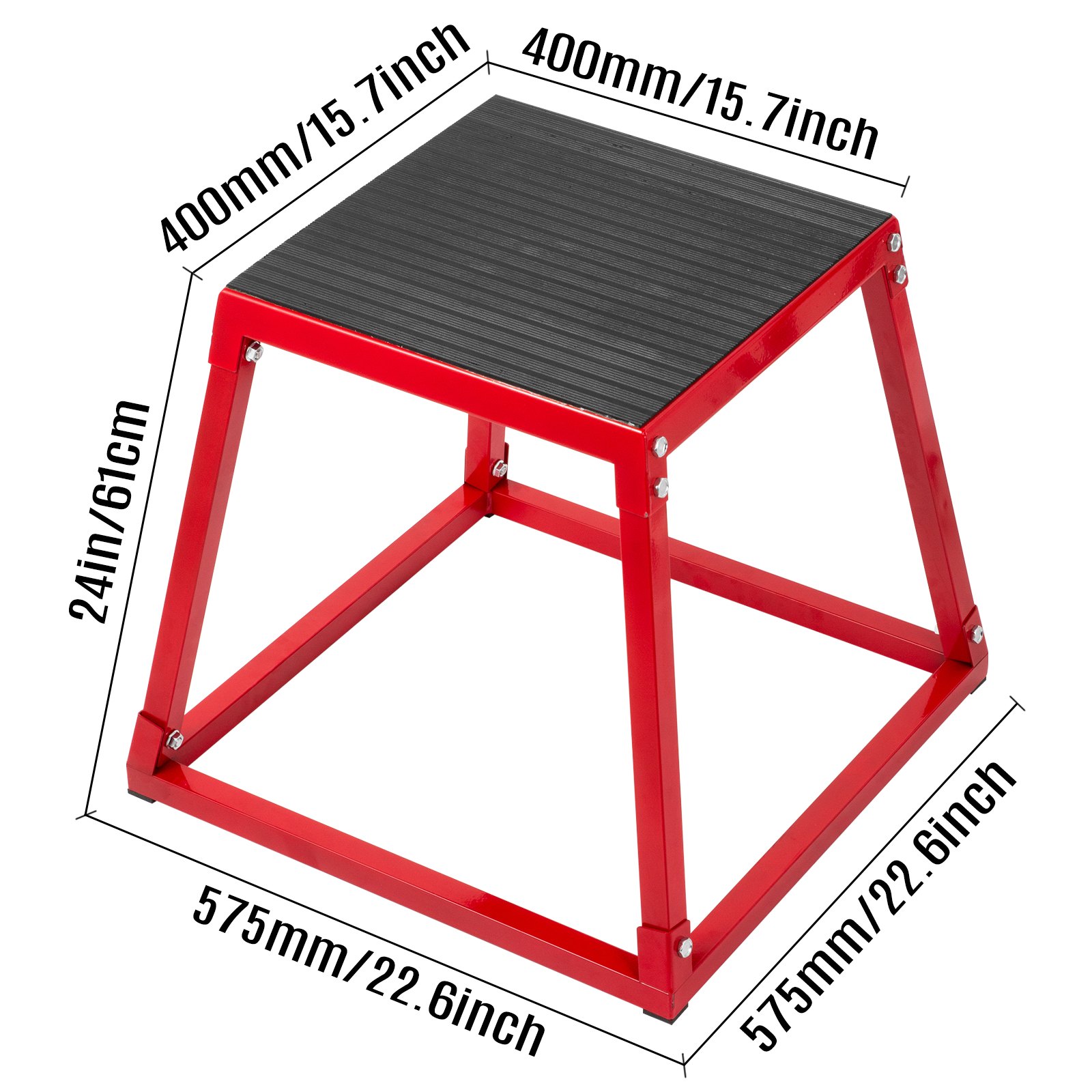 Fitness 24" Plyometric Box HD Step Plyo Box Jump Exercise Fit
Training
