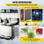 VEVOR Commercial Slushy Machine 2x12L Slushy Tank 220V Slush Frozen Drink Machine Commercial Smoothie Maker Slushy Making Machine Double Tank Suitable for Commercial Use