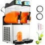 VEVOR Commercial Slushy Machine 2x12L Slushy Tank 220V Slush Frozen Drink Machine Commercial Smoothie Maker Slushy Making Machine Double Tank Suitable for Commercial Use