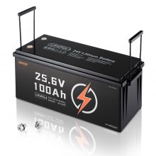 VEVOR 24V 100Ah LiFePO4 Lithium Battery Rechargeable Battery 50A BMS 4000+ Cycle