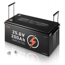 VEVOR 24V 200Ah LiFePO4 Lithium Battery Rechargeable Battery 100A BMS 4000 Cycle