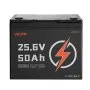 VEVOR 24V 50Ah LiFePO4 Lithium Battery, Bluetooth, Deep Cycle Lithium Rechargeable Battery, Built-in 30A BMS, Low Temp Protection, 4000+ Cycles, Max. 1280Wh, for RV, Camper, Trolling Motors, Marine