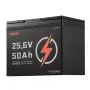 VEVOR 24V 50Ah LiFePO4 Lithium Battery, Bluetooth, Deep Cycle Lithium Rechargeable Battery, Built-in 30A BMS, Low Temp Protection, 4000+ Cycles, Max. 1280Wh, for RV, Camper, Trolling Motors, Marine
