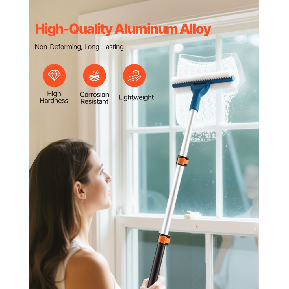 VEVOR Telescopic Extension Pole, 1.76-4 FT Multi-Purpose Extendable Pole, Sturdy Aluminum Alloy Paint Pole Extension with Flip-Lock Design, High Reach Roller Stick for Painting, Dusting and Cleaning