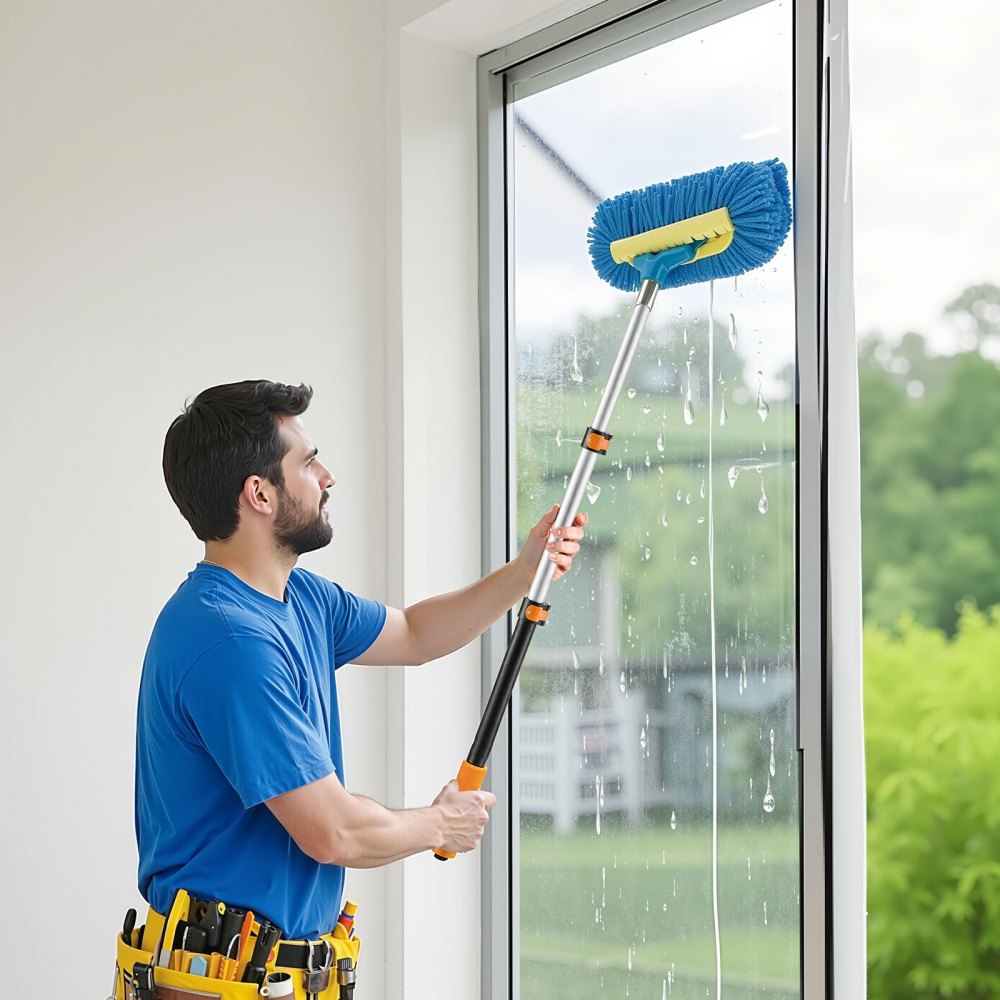 VEVOR Telescopic Extension Pole, 1.76-4 FT Multi-Purpose Extendable Pole, Sturdy Aluminum Alloy Paint Pole Extension with Flip-Lock Design, High Reach Roller Stick for Painting, Dusting and Cleaning