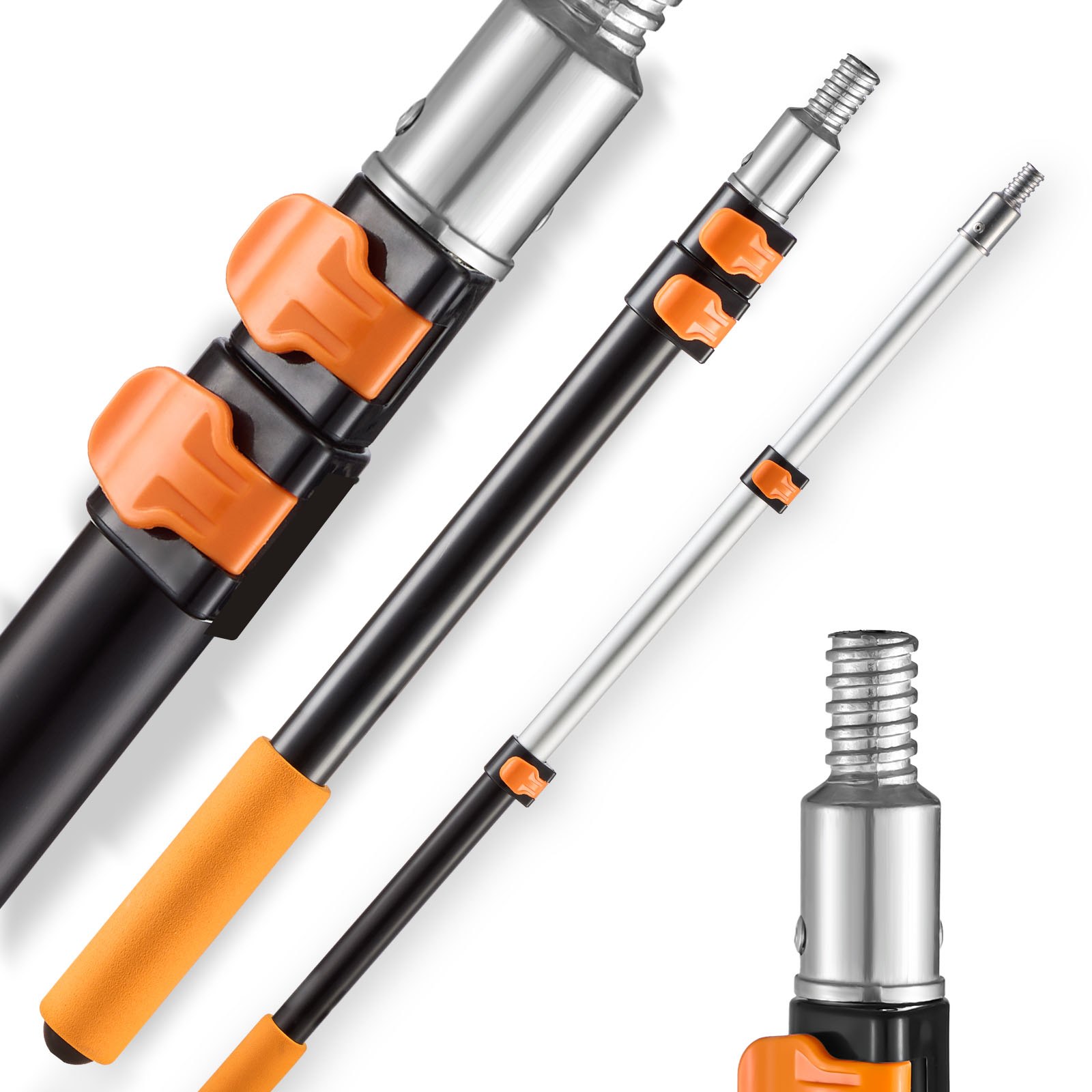 VEVOR Telescopic Extension Pole, 1.76-4 FT Multi-Purpose Extendable Pole, Sturdy Aluminum Alloy Paint Pole Extension with Flip-Lock Design, High Reach Roller Stick for Painting, Dusting and Cleaning